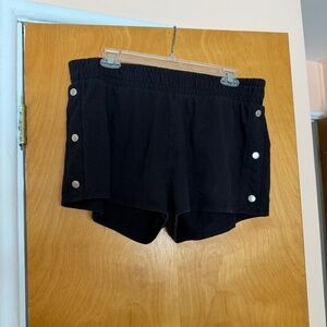 Flirtitude Active Black Pull-On Shorts with Studs, Size XL